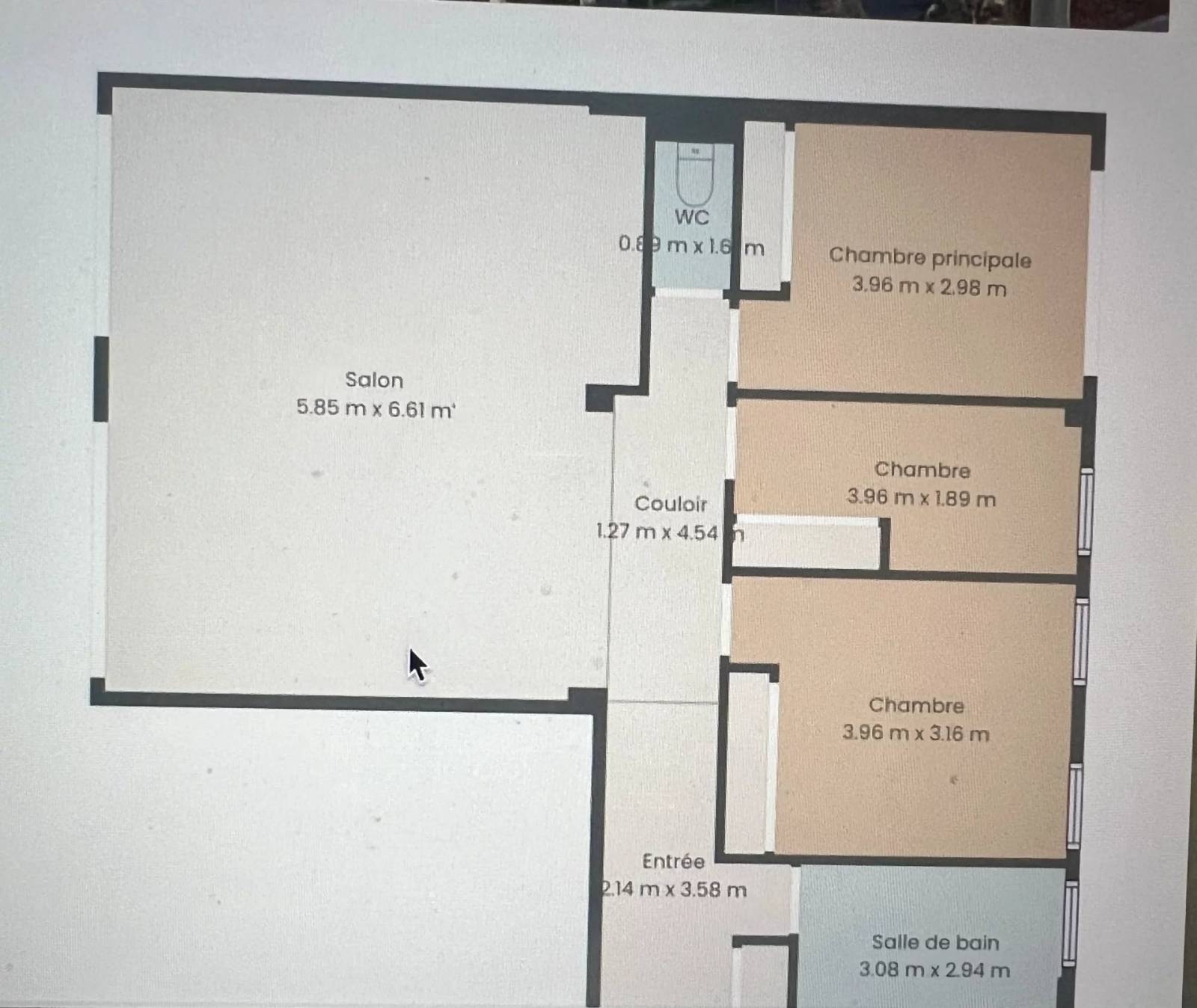 T3 DE 87m2 - VUE MER - A 50M DE LA PLAGE - PARKING